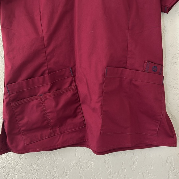 Scrubs Set Burgundy Uniform WonderWink Flex Size Small - Picture 3 of 4